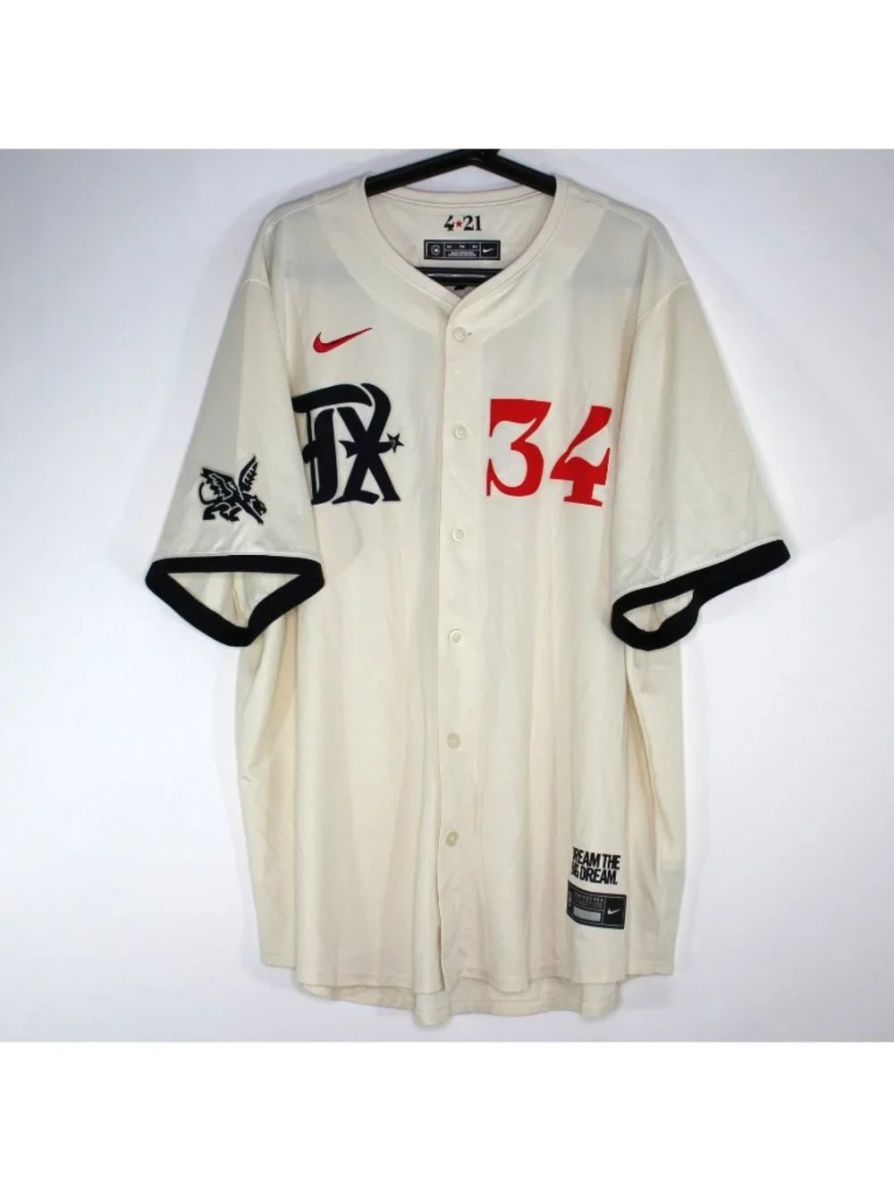 Nike Mens 2XL City Connect Texas Rangers 34 Nolan Ryan Baseball Jersey A1765